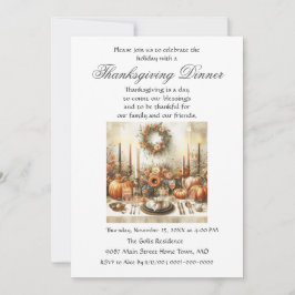 Thanksgivingen Vänner i höstfamiljen under festen Inbjudningar