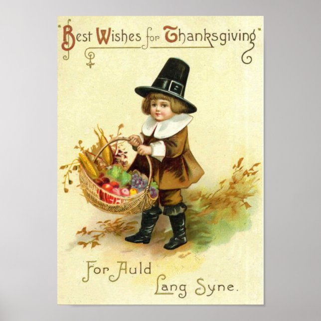 Thanksgivingen vintage Poster (Framsidan)
