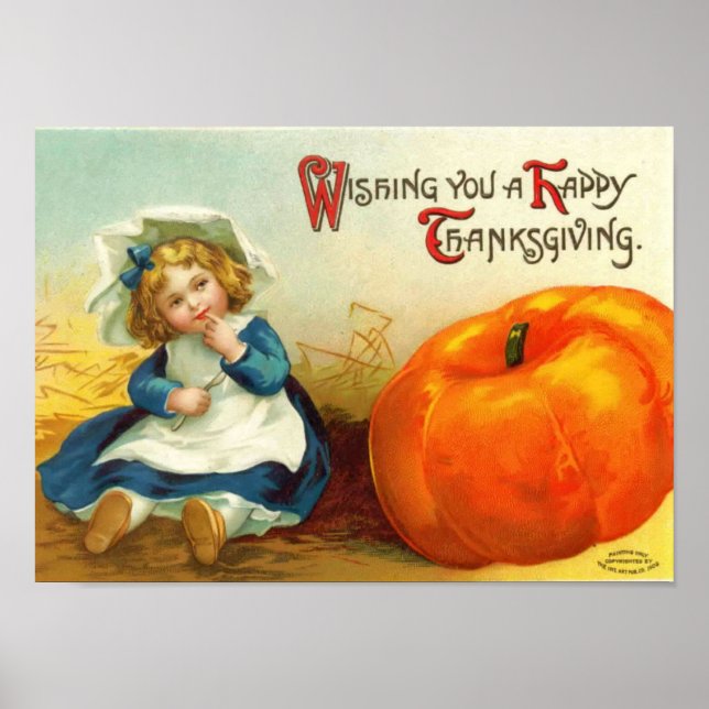 Thanksgivingen vintage Poster (Framsidan)