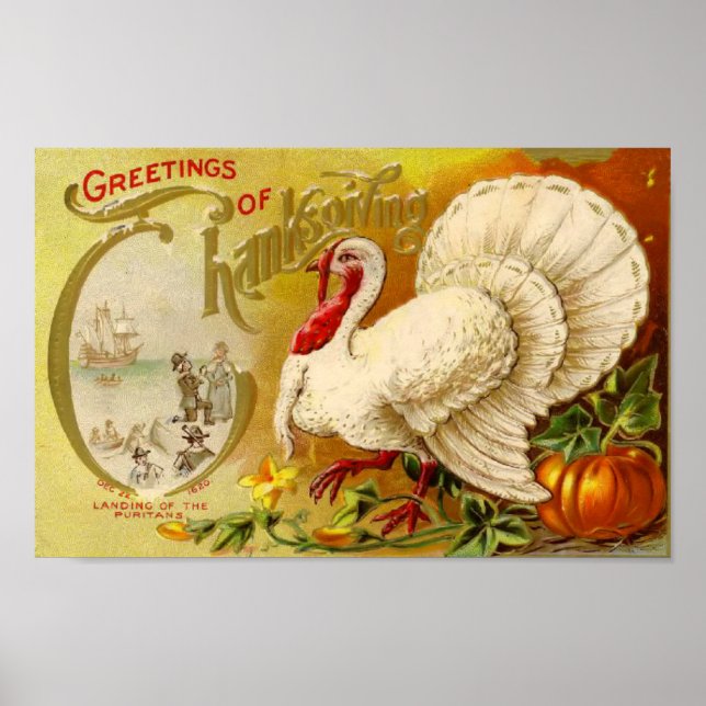 Thanksgivingen vintage Poster (Framsidan)