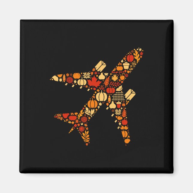 Thanksgivingen Vomens M för hösten Pumpkin Fall Ai Magnet (Framsidan)