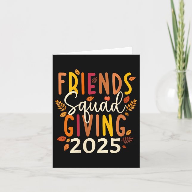 Thanksgivingen Womens Retro Friendsgiving Squad 20 Kort (Framsida)