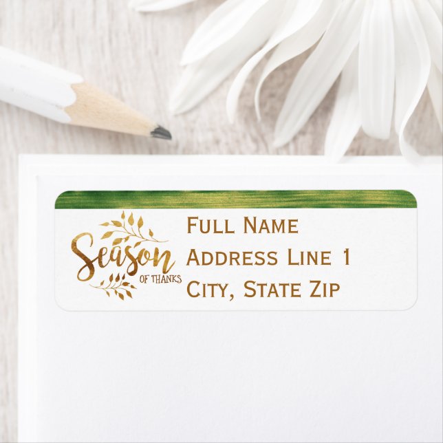 Thanksgivingens adressetikett för returadress returadress etikett (Insitu)