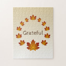 Thanksgivingens andningstacksamma enkla Löv Pussel