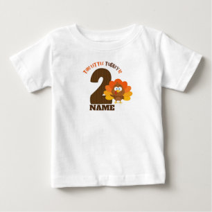 thanksgivingens andra födelsedagskalas lilla kalk t shirt