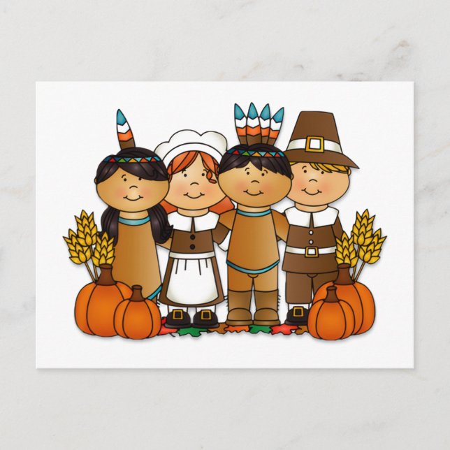 Thanksgivingens barn helg vykort (Framsida)