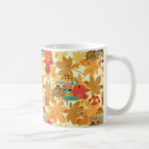 thanksgivingens fågelskrämma kaffemugg