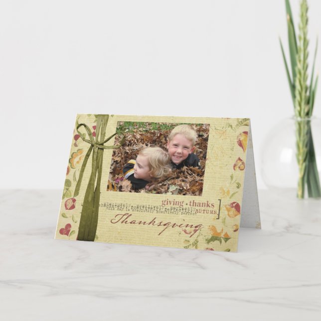 Thanksgivingens fotokort helgkort (Framsida)