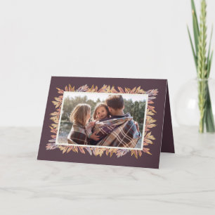 Thanksgivingens fotokort tack kort