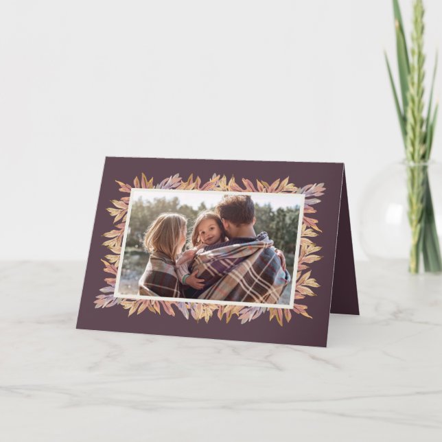 Thanksgivingens fotokort tack kort (Framsida)