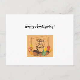 Thanksgivingens hälsningskort helg vykort