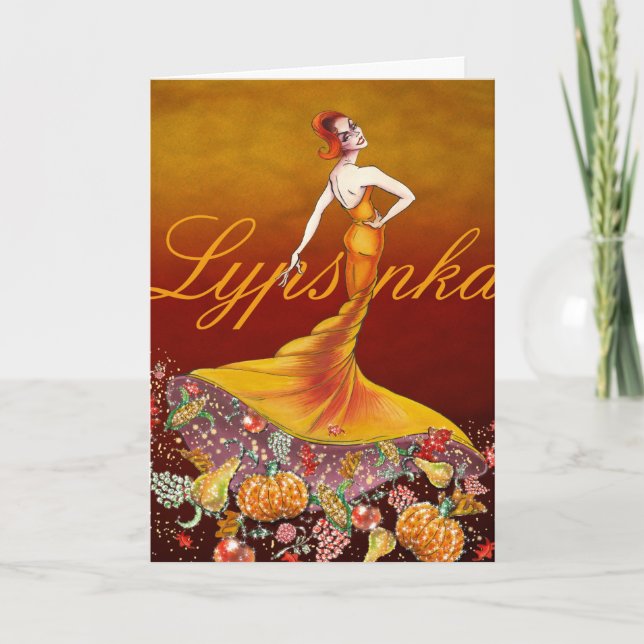 Thanksgivingens hälsningskort nr 1 (hälsning inuti helgkort (Framsida)