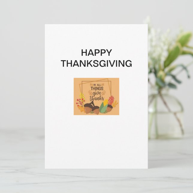 Thanksgivingens hälsningskort tack kort (Stående Fram)