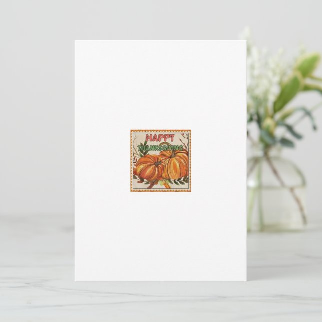 Thanksgivingens hälsningskort tack kort (Stående Fram)