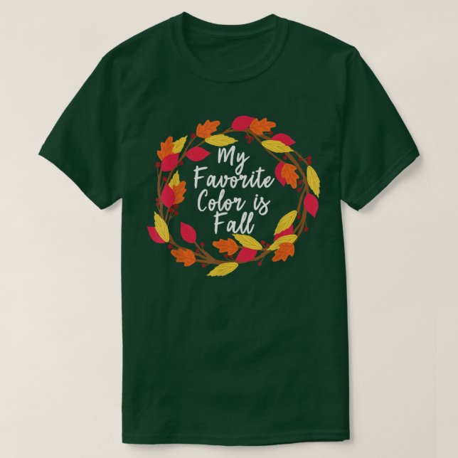 Thanksgivingens höstfälla Färg Tee (Design framsida)
