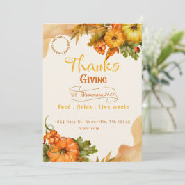 Thanksgivingens höstinbjudan inbjudningar