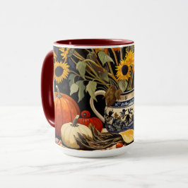 Thanksgivingens höstmålning mugg