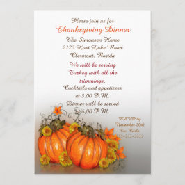 Thanksgivingens middagsinbjudan inbjudningar