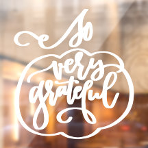 Thanksgivingens offert och Pumpkin-fönsterdekal