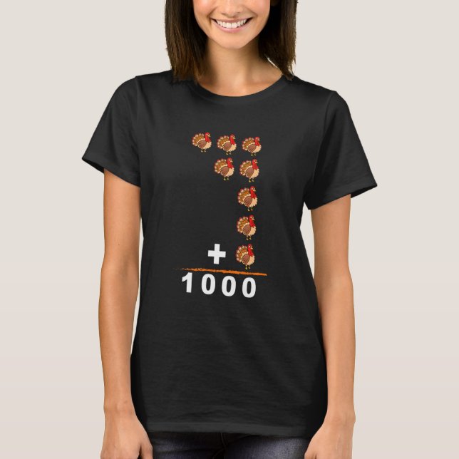 Thanksgivingens order Quiz Math Lärare T Shirt (Framsida)