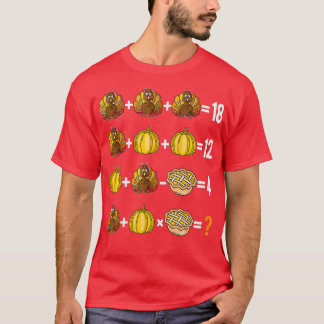 Thanksgivingens order Quiz Math Teacher T Shirt
