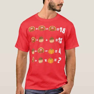 Thanksgivingens order Quiz Math Teacher T Shirt