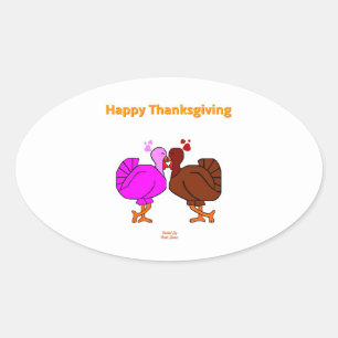 Thanksgivingens passionsspärr ovalt klistermärke