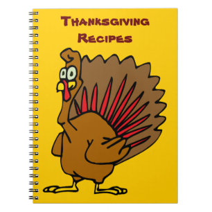 Thanksgivingens recept anteckningsbok med spiral