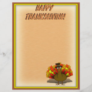 Thanksgivingens Tecknad Turkiet Pilgrim Reklamblad
