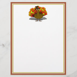 Thanksgivingens Tecknad Turkiet Pilgrim Reklamblad