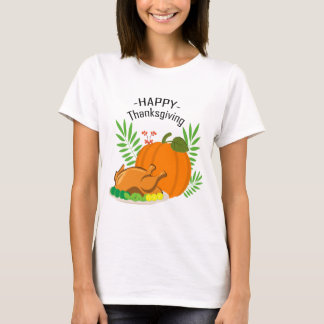 Thanksgivingens temautformning inslag t shirt