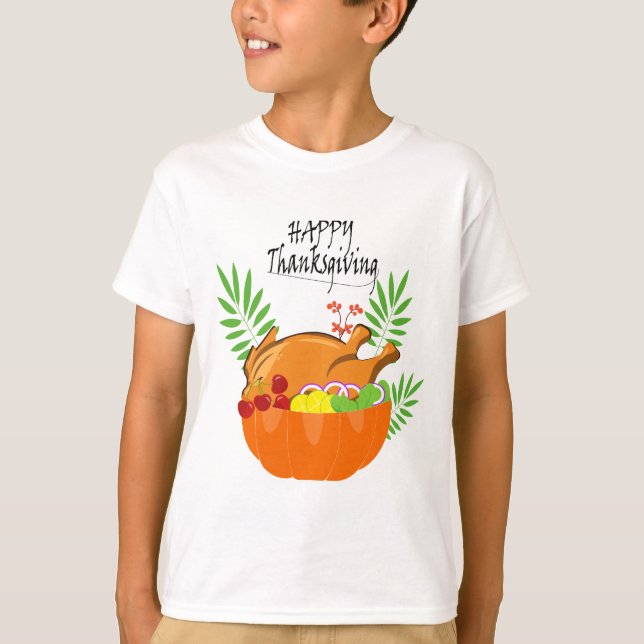Thanksgivingens temautformning inslag t shirt (Framsida)