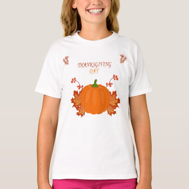 Thanksgivingens temautformning inslag t shirt (Framsida)