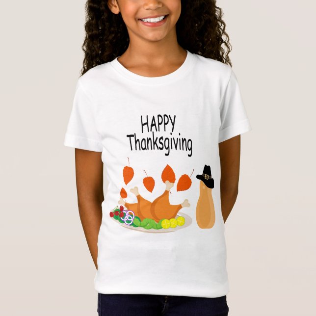 Thanksgivingens temautformning inslag t shirt (Framsida)