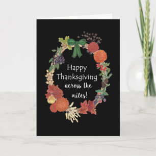 Thanksgivingens utandning över miles helgkort