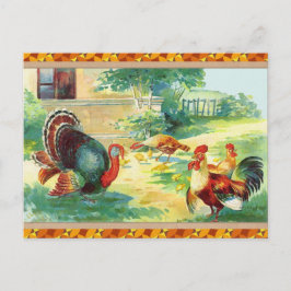 Thanksgivingens vattenfärg helg vykort