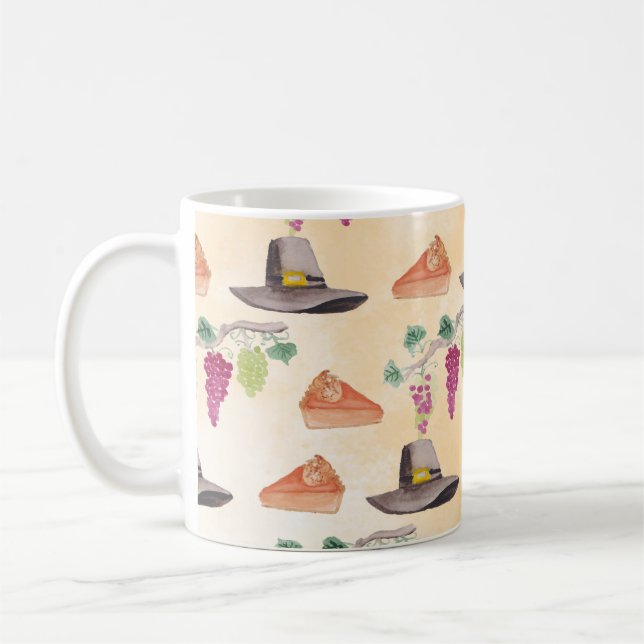 thanksgivingens vattenfärg kaffemugg (Vänster)