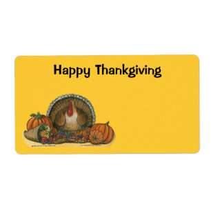 Thanksgivingetiketter Fraktsedel