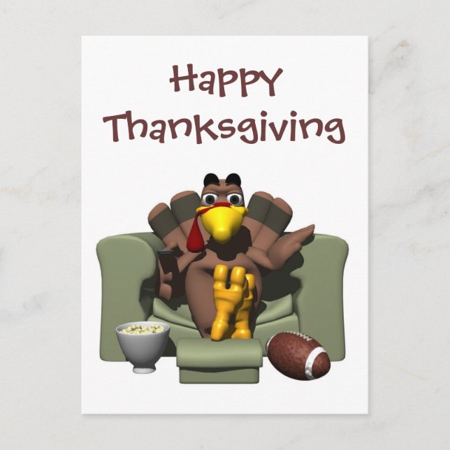 Thanksgivingfotbollvykort Helg Vykort (Framsida)