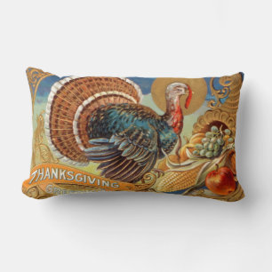 ThanksgivingGreetins vintage kudder Lumbarkudde