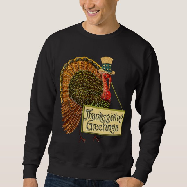 Thanksgivinghälsningar Långärmad Tröja (Framsida)