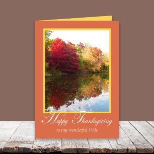 Thanksgivingkort för fru helgkort
