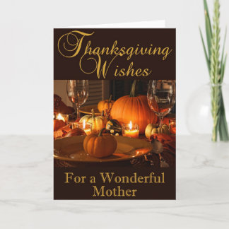 Thanksgivingkort för mor helgkort