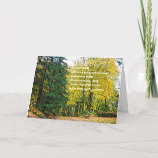 Thanksgivingkort med Psalm95:2 Helgkort