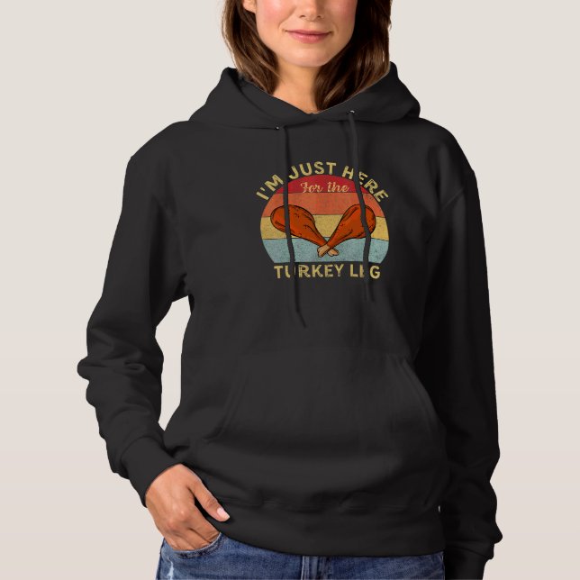 Thanksgivingmat Jag är bara här för kalkonbenet T Shirt (Framsida)
