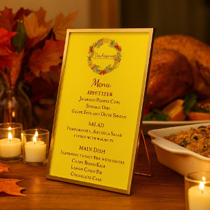 Thanksgivingmiddag Meny