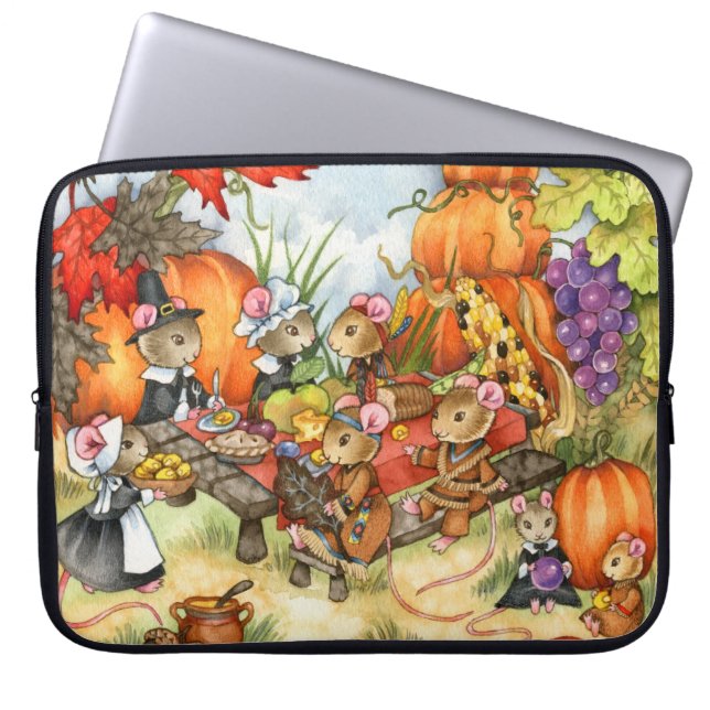 Thanksgivingmuslaptop sleeve av Carmen Medlin (Framsidan)