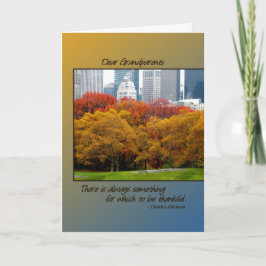 Thanksgivingnedgång i Central Park för Helgkort