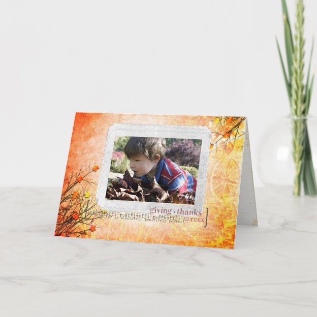 Thanksgivingpersonligkort Helgkort (Framsida)