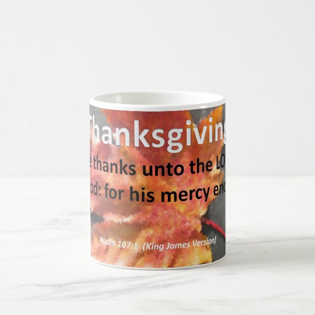 ThanksgivingPsalm 107-1 Kaffemugg (Center)